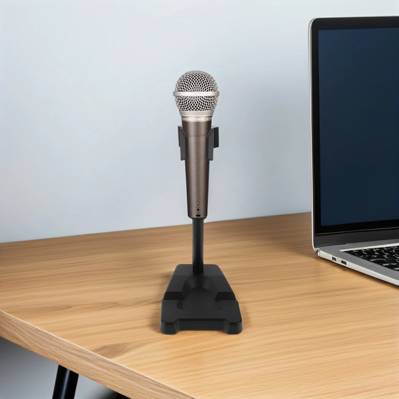 

Adjustable Desktop Mic Stand Spring Clamp Rotating Microphone Holder for Podcast Broadcast Interview Mini Mic Stand