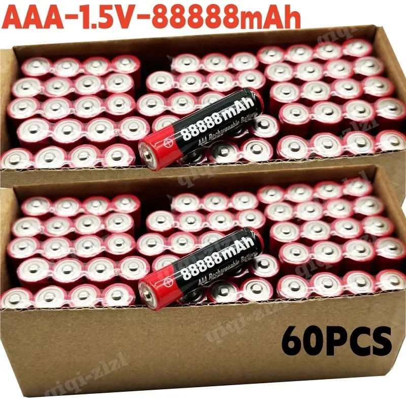 88888 MAh High Capacity AAA Grade Rechargeable Battery, Original 1.5V, Suitable for LED Lights, Toys, MP3, and Other Devices