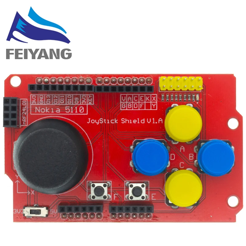 Osłona joysticka dla karty rozszerzeń Arduino Funkcja analogowej klawiatury i myszy DIY
