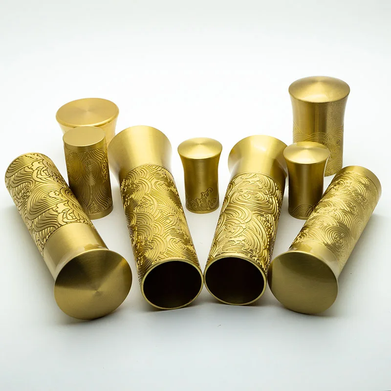 Cubierta de cobre tallada, nuevos accesorios de muebles chinos, cubierta de reposabrazos y pies de latón, postes de cama, silla de banco, cubiertas de cobre talladas