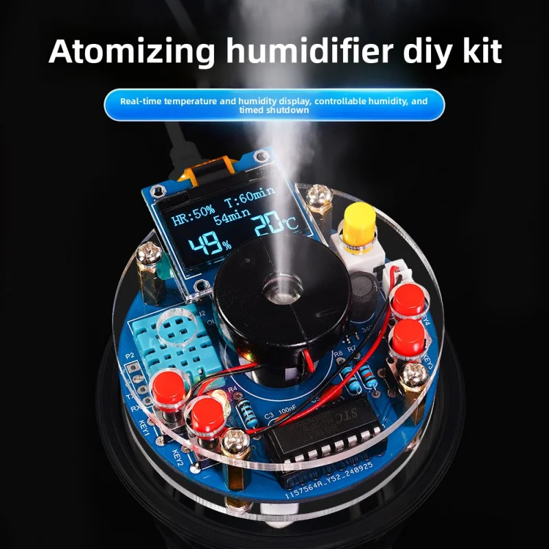 

Hot Sale! USB Humidifier Atomizer Kit - OLED Display Temp & Humidity, Spray Board Welding Practice