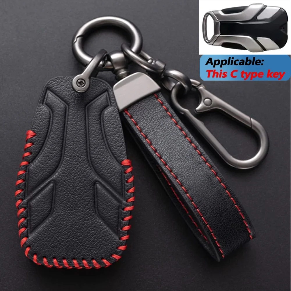 For 2026 Voge SR4 SR4max Pro genuine leather keycase modified motorcycle remote control keychain high-quality leather key cover