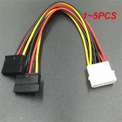 1PCS Pin Molex IDE to 2 Serial ATA Hard Driver Power Cable SATA Y Splitter Dual Hard-Drive-Disk Extension Cord Adapter