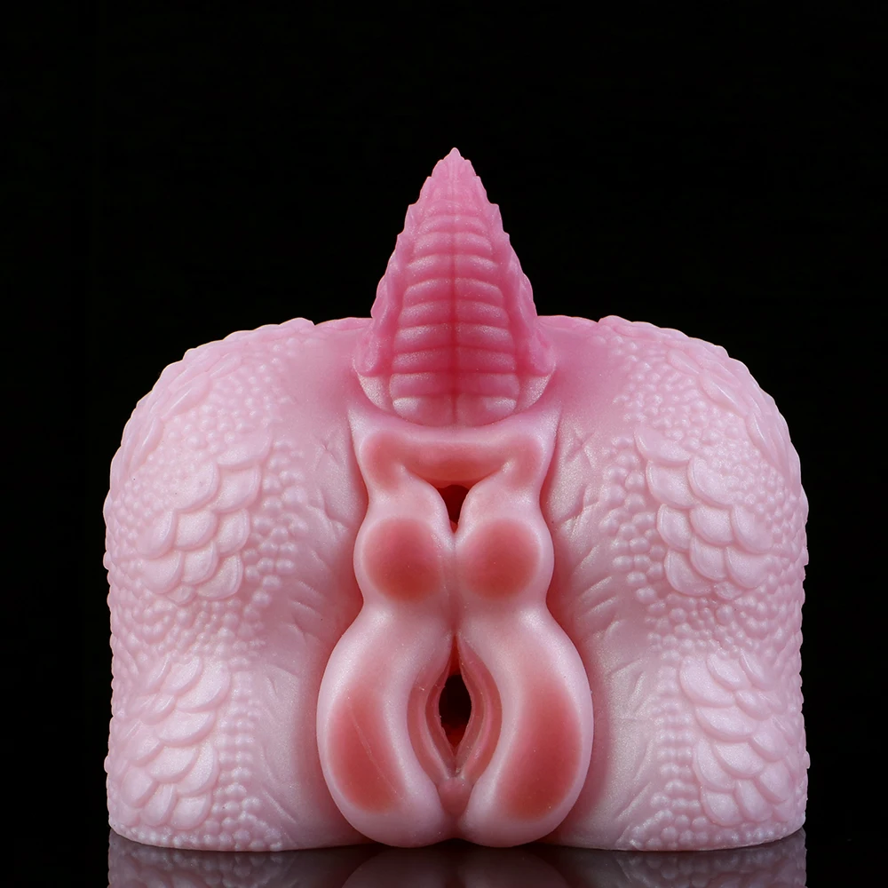 지바 6602 실리콘 성인용품 실리콘 듀얼 채널 남성 자위기구 실물 같은 포켓 푸시 오나홀 남성용 섹스토이