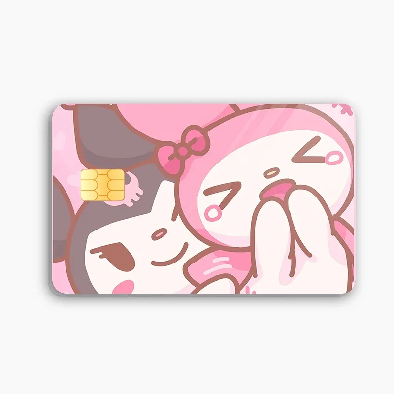 Kawaii Sanrioed Pompompurin Pvc Sticker Waterproof Anime Purin Dog Film Tape Skin for Credit Card Debit Card Sticker Decal Gift