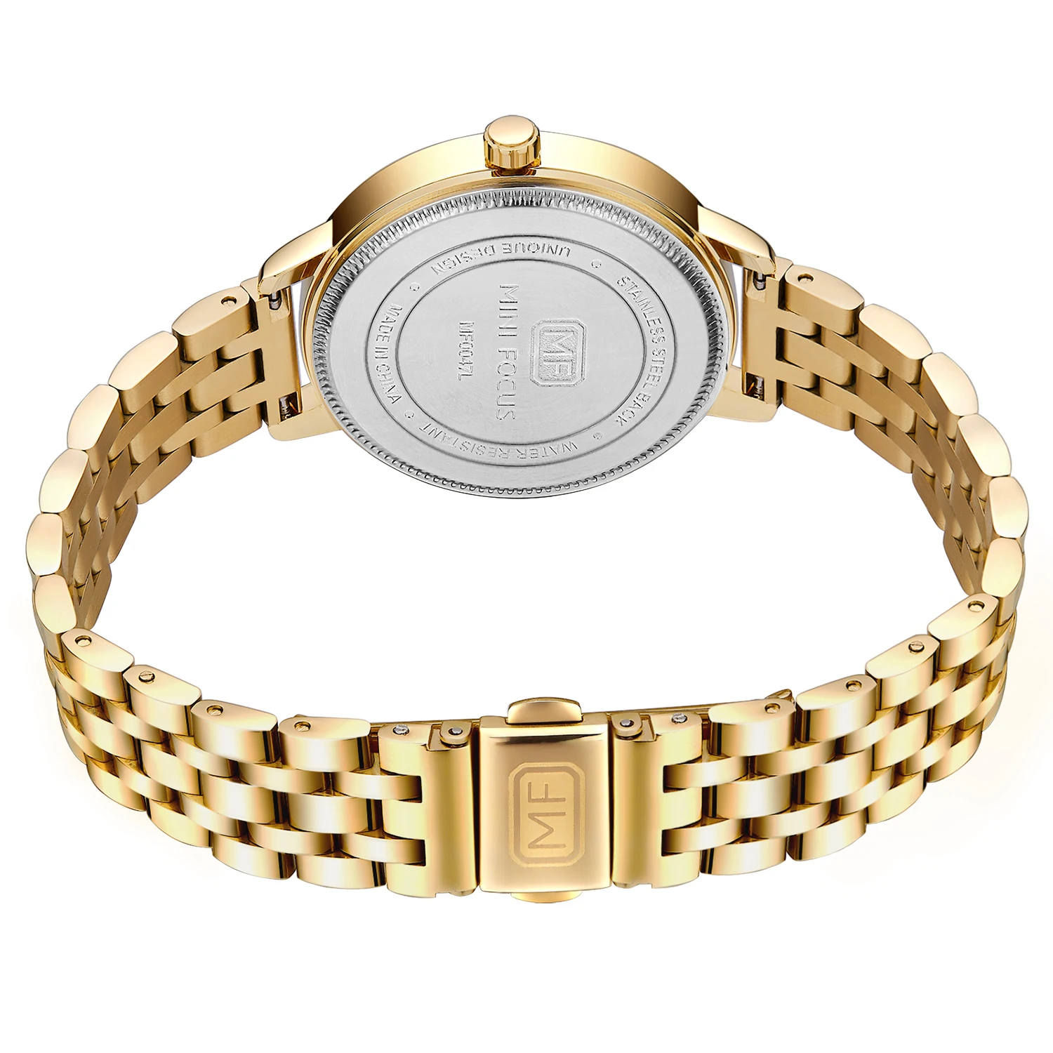 Mini Focus MF0047L Деловые часы Модные стильные серебряные часы из нержавеющей стали с синим циферблатом Водонепроницаемые женские кварцевые часы