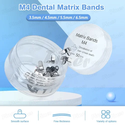 Imagen 2 del producto 100 Piezas de Bandas de Matriz Dental, Sistema de Matriz Seccional Dental, Matrices, Banda de Matriz Dental, Reemplazo de Dientes, Productos Dentales