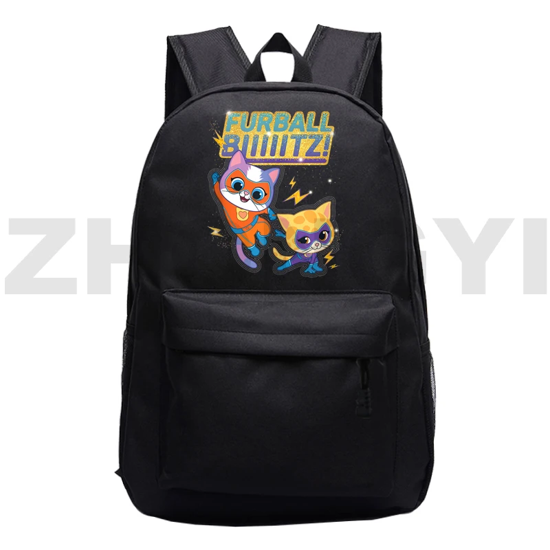 Kawaii SuperKitties o dużej pojemności kobieca torba na ramię chłopców dziewczyny mody Anime plecak z kotem SuperKitties Cartoon mess Bookbag