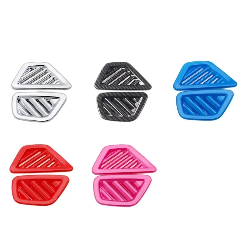For BMW 5 Series G30 2018-2023 ABS Carbon Fiber Car Dashboard Vent Outlet Frame Cover Trim Interior Car Accessories