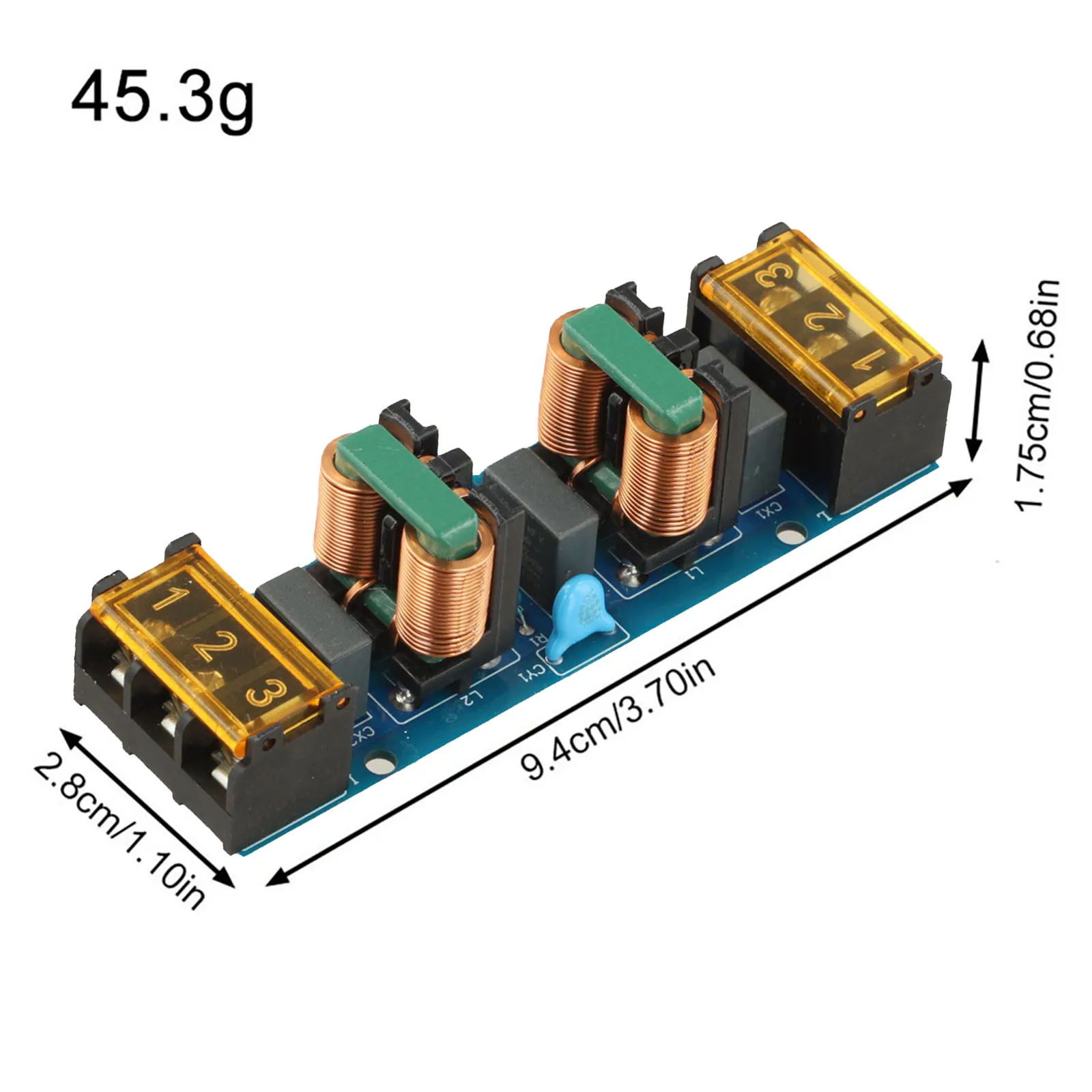 

6A/25A Power FilterEMI High-frequency Two-stage Power Low-pass Filter Board For Power Amplifiers PCB Copper Electrical Filter