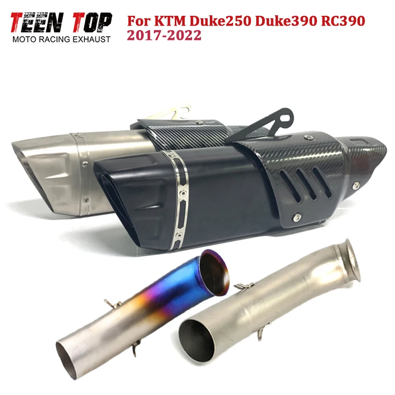 

Duke390 Motorbike Slip-on Exhaust For KTM RC390 Duke 250 390 Exhaust Muffler 51mm Escape Moto Middle Pipe Duke250 Racer Tailpipe