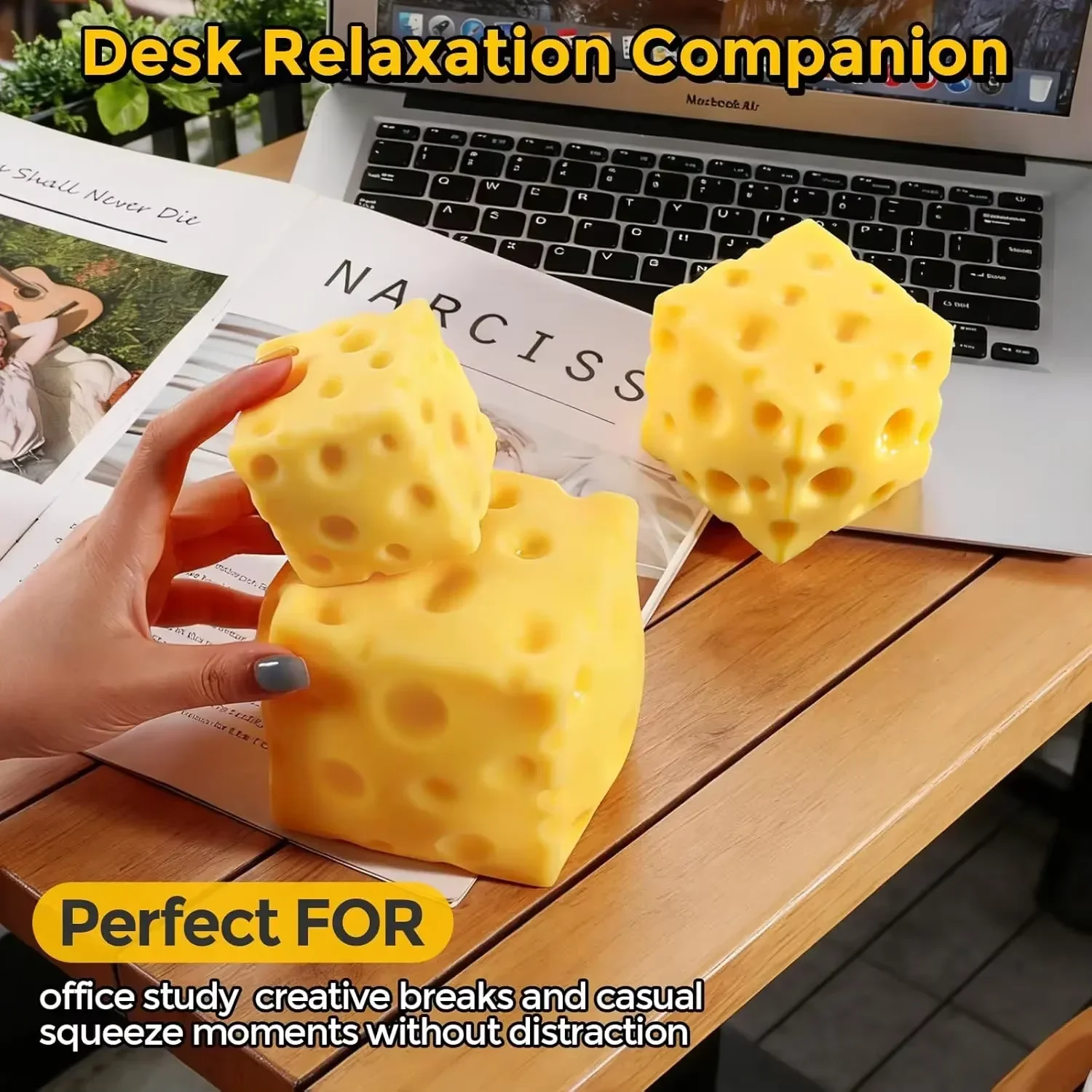 DF-Slowly Rising Giant Cheese Gummies Super Soft Squeezed Crystal Mud Adult Toys Relieve Anxiety Gifts