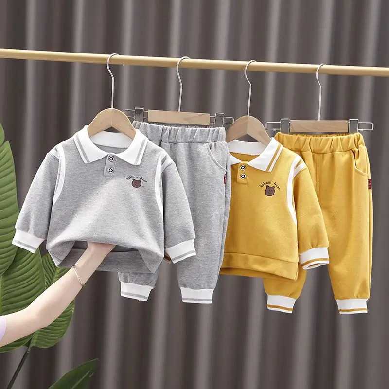 1-5 Years Children Clothing Set Boys Casual Clothes Kids Fashion Sweatshirt And Pants 2 Pcs Baby Autumn Winter Tracksuits