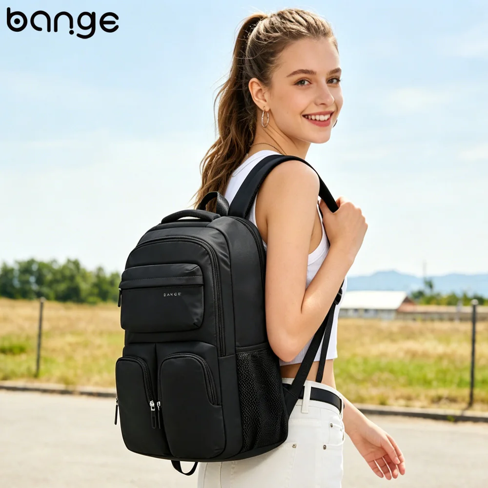 BANGE Graceful Stylish Multi-Color Backpack Adjustable-Strap Lightweight for Commute Daily Use Casual Functional Bag for Women