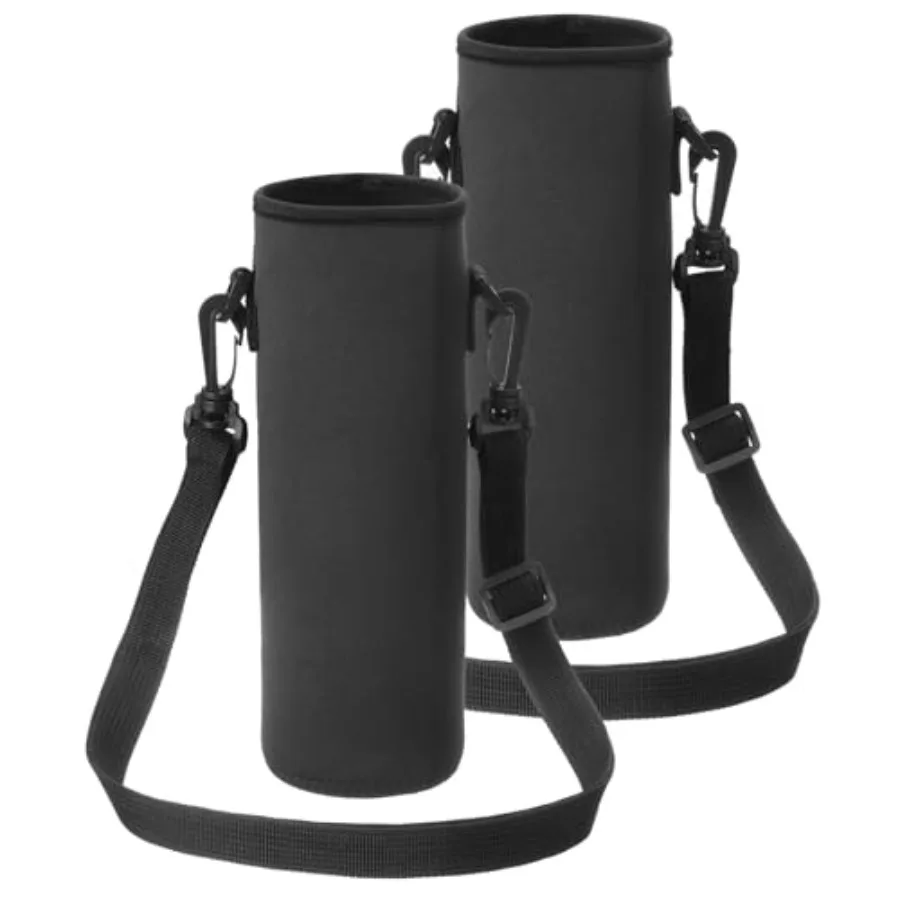 

2 шт., неопреновый рукав для бутылки с водой с ремешком, 40 унций, изолированная сумка для переноски стеклянной бутылки с водой, складной рукав для бутылки с напитком Co