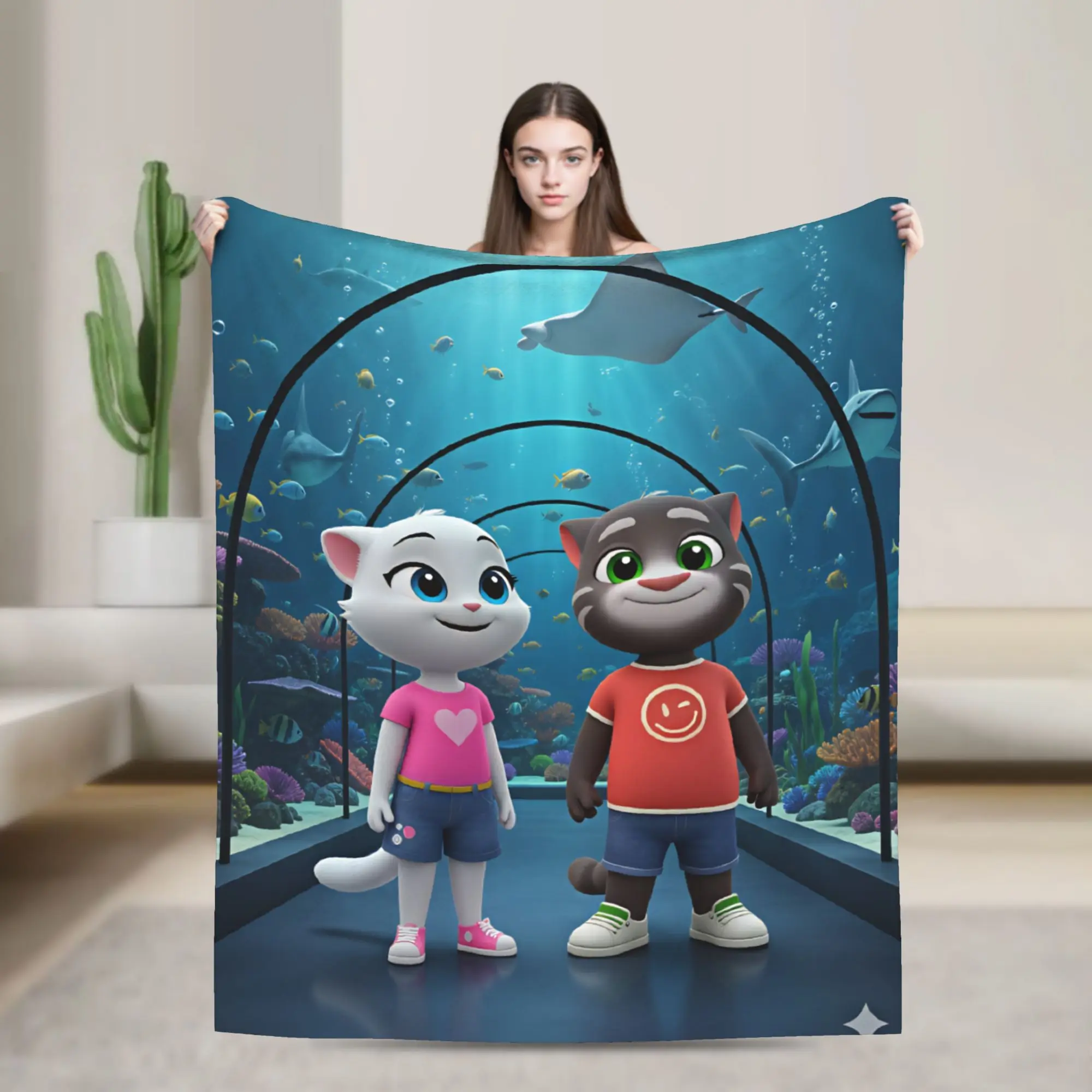 T-Talking T-Tom And F-Friends   Soft Blankets  Kids Adult Plush Throw Blanket Funny Bedroom Flannel Bedspread Sofa Bed Cover