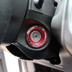 Car Ignition Key Switch Ring Cover Hole Circle Carbon Fiber Stickers for Ford Focus 2 3 MK2 MK3 Everest Raider