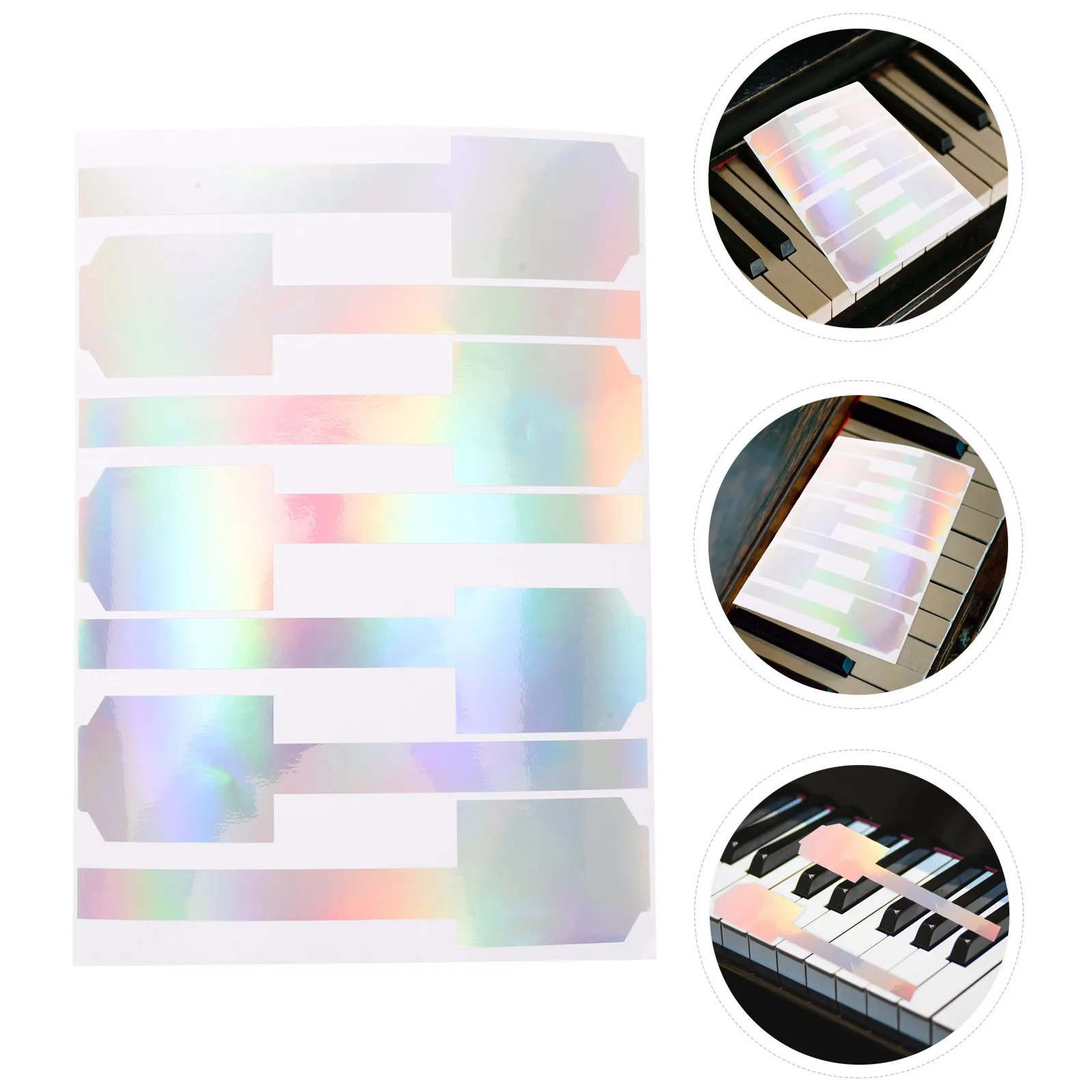 1Set Electronic Keyboard Piano Stickers Removable Protective Film for 76 Key Beginner Practice Piano Key Labels