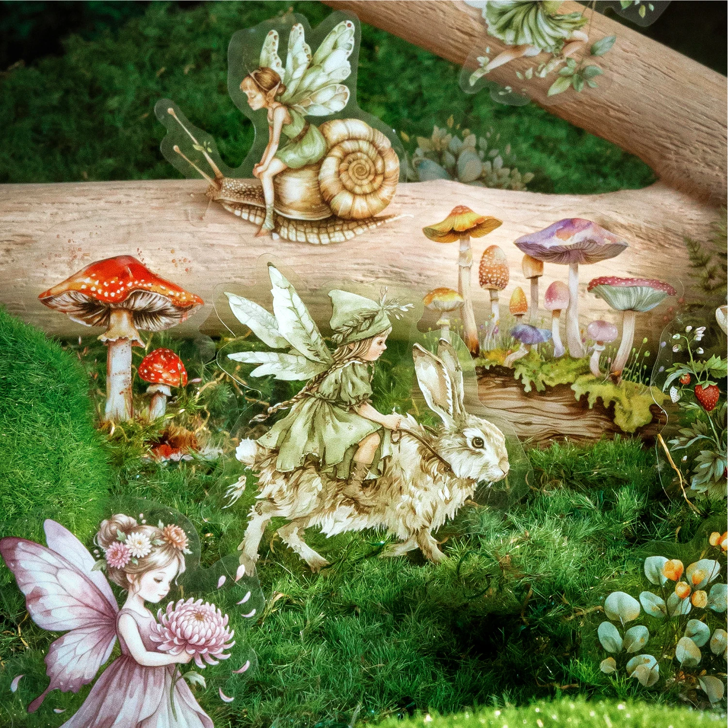 40pcs Fantasy of Elves Stickers Scrapbooking Decoration Material Perfect for Collage Journaling Craft Diy Supplies