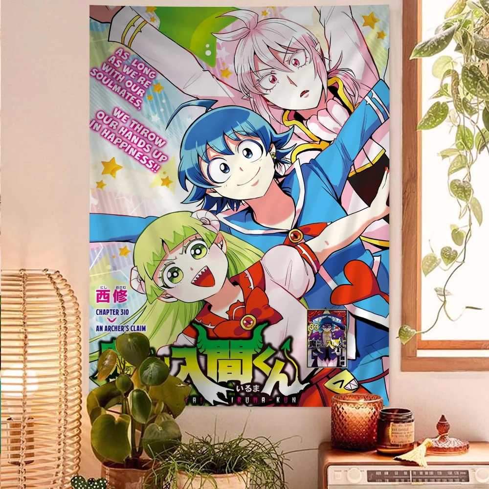 

Welcome To Demon School Iruma-kun DIY Wall Tapestry Hanging Tarot Hippie Wall Rugs Dorm INS Home Decor