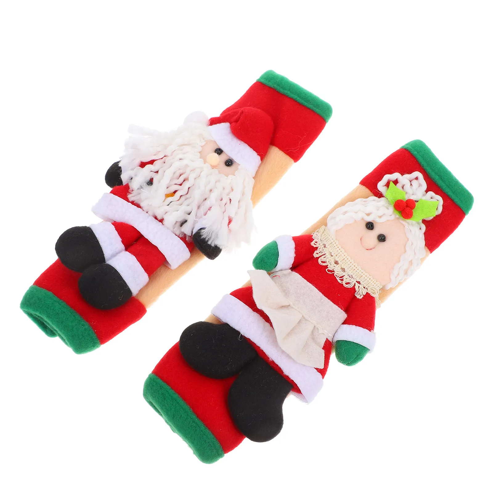 

2Pcs Fridge Handle Protectors Red and Green Xmas Kitchen Supply for Refrigerator Oven Microwave Handles Decorative Handle Cover