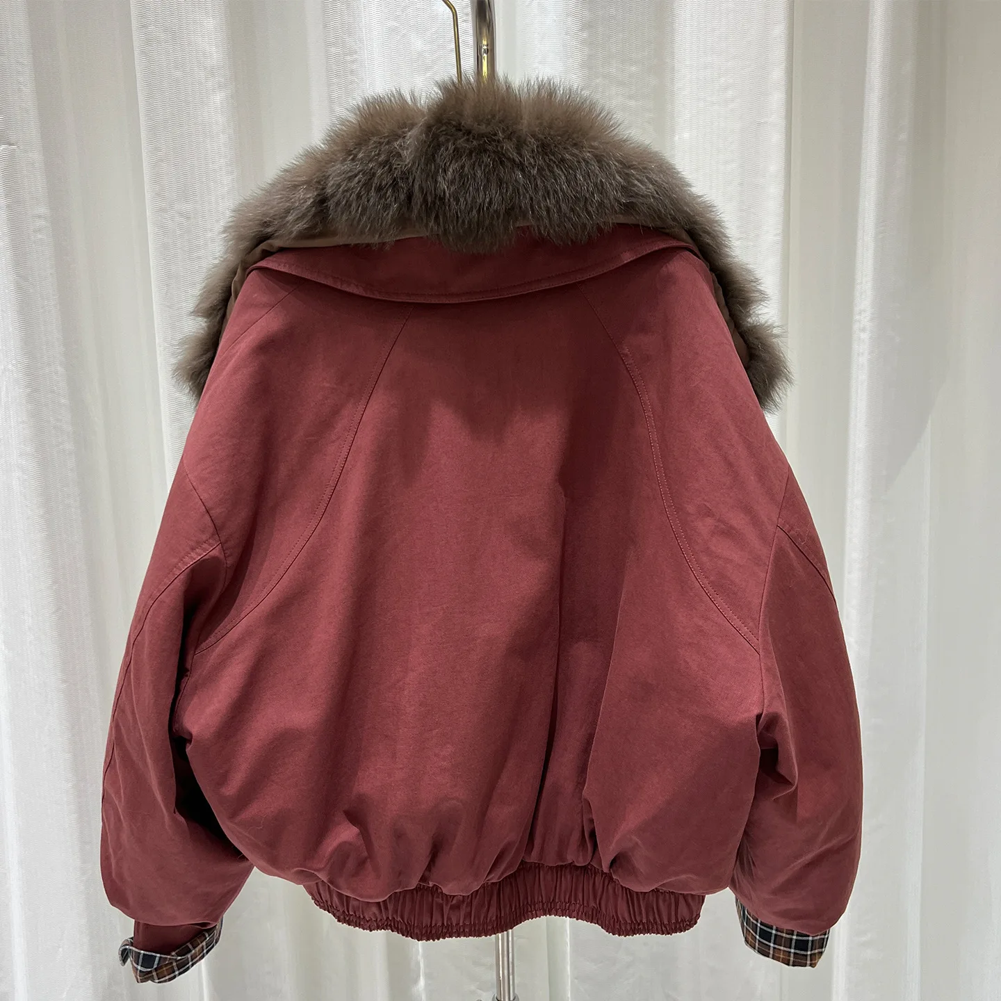 2026 겨울 여성용 리얼 폭스 퍼 재킷 화이트 덕 다운 코트 따뜻한 파카 여성용 지퍼 패션 아우터웨어 천연 퍼 퍼퍼 재킷