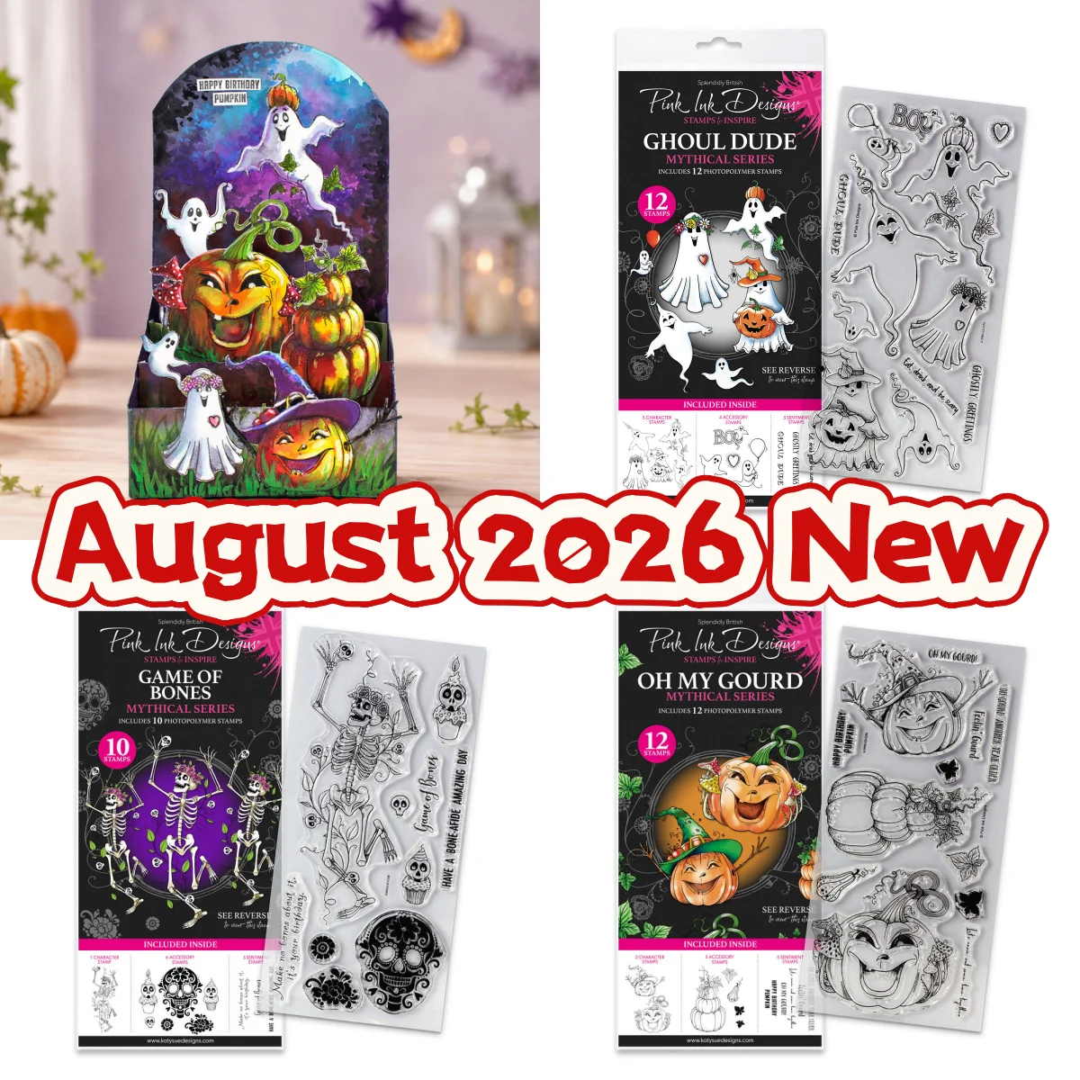 August 2026 New Halloween Ghoul Dude Bones Gourd Clear Stamps For DIY Decorating Scrapbook Paper Card Album Embossing Craft