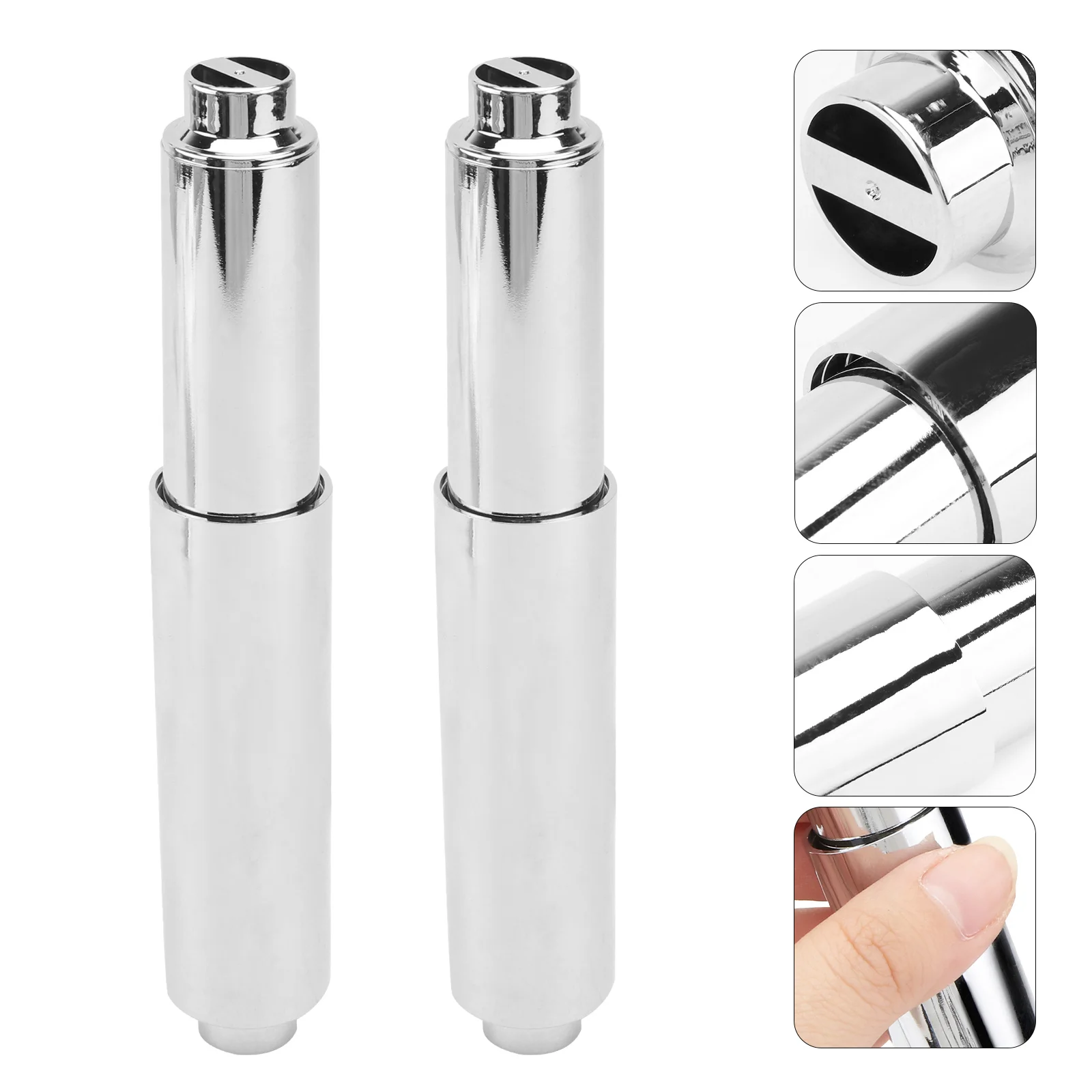 

2Pcs Toilet Paper Roller ABS Durable Flexible Holder Extendable Spring Rod for Bathroom Home Hotel Tissue Roll