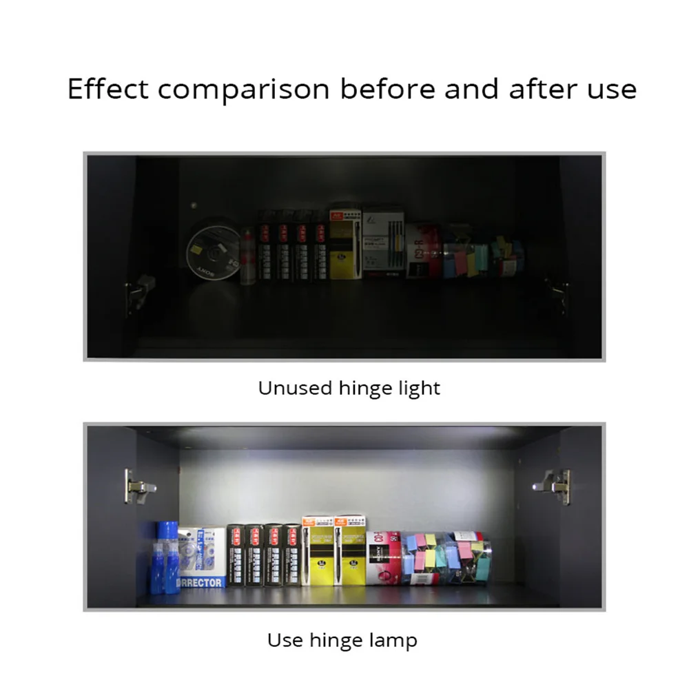 1 5 10PCS LED Cabinet Light LED Inner Hinge Lamp Closet Light Battery Wireless Lamp Universal Wardrobe Cupboard Sensor Lighting