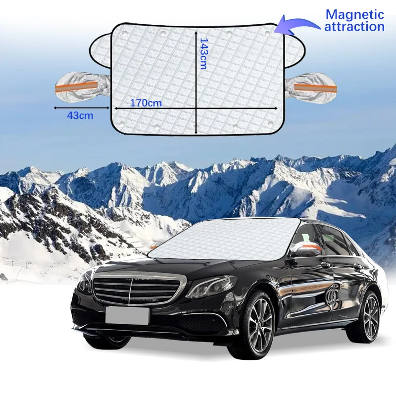 

Car Windshield Cover Magnet Winter Window Snow Shield Anti Frost Auto Front Window Snow Cover For Benz E level 18 style