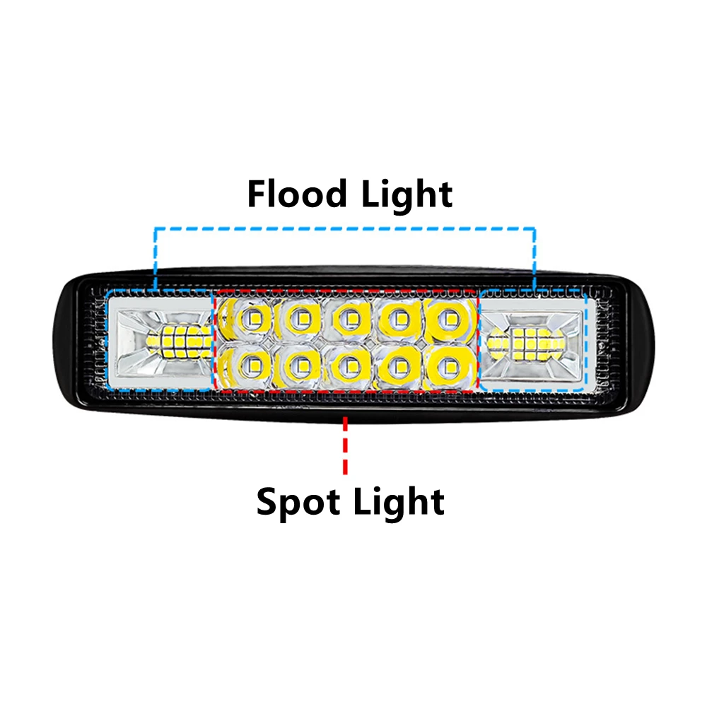 1Pc 12V - 60V luci aggiuntive per moto abbaglianti anabbaglianti Ebike faro anteriore per moto luce a LED 4x4 accessori fuoristrada parti