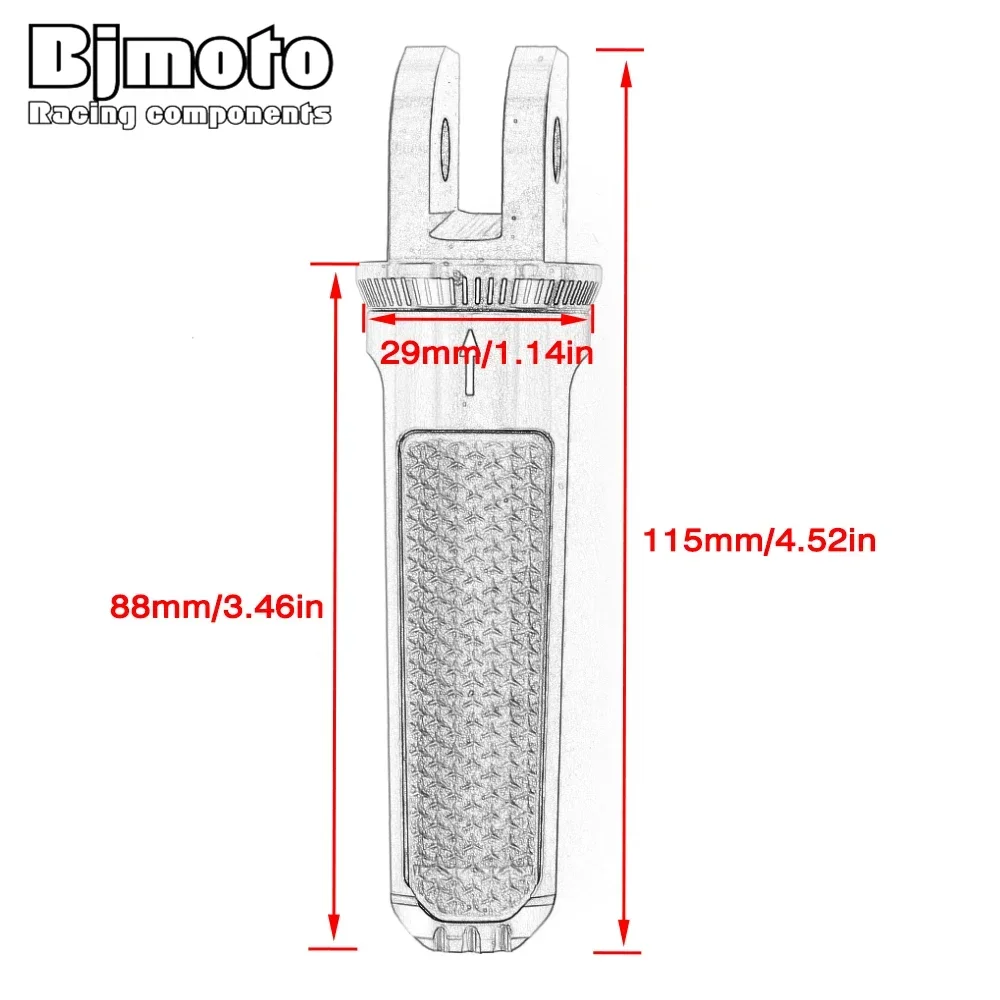 Front Foot Pegs Pedals Footrest For Triumph BONNEVILLE T100 T120 Bobber Daytona 675 Speet Speed Triple Thruxton 1200 Tiger Sport