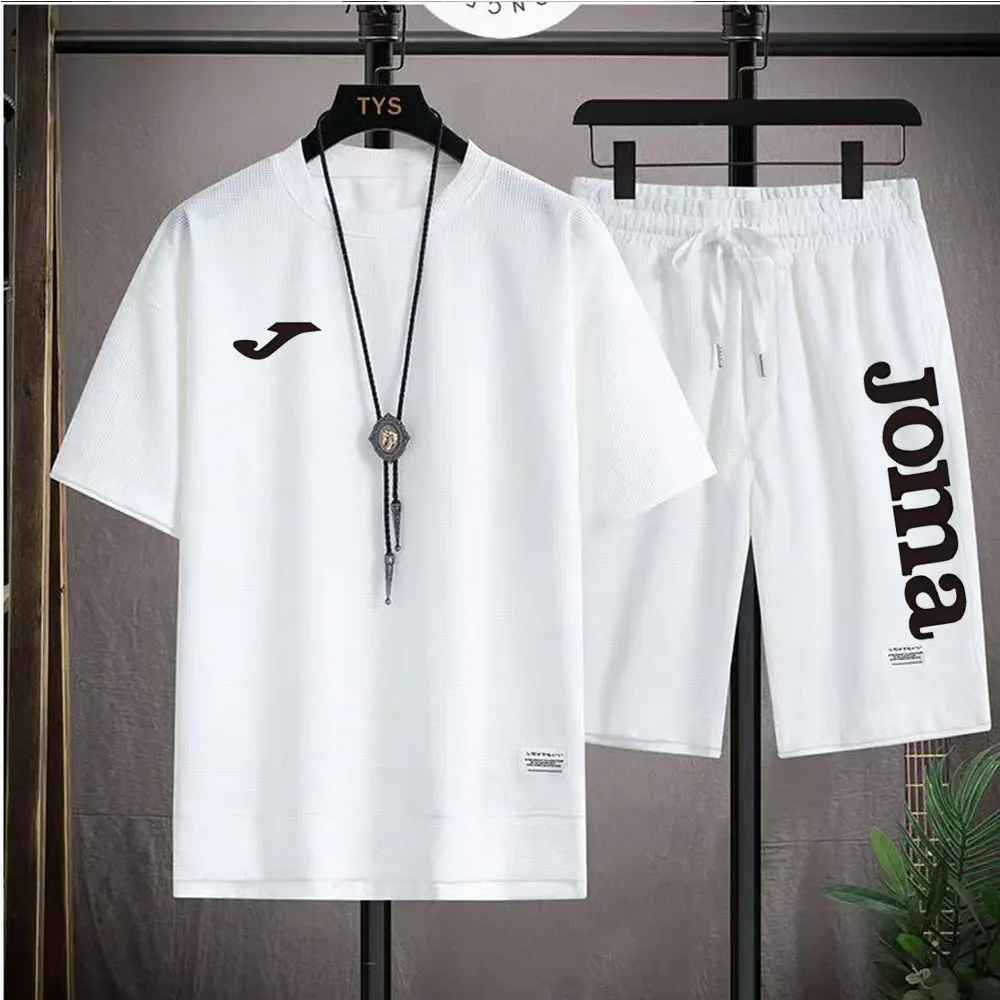 

JOMA Men's Summer Sportswear Set Short-Sleeved T-Shirt & Sports Shorts Casual Fashionable O- Collar Design for Active Men