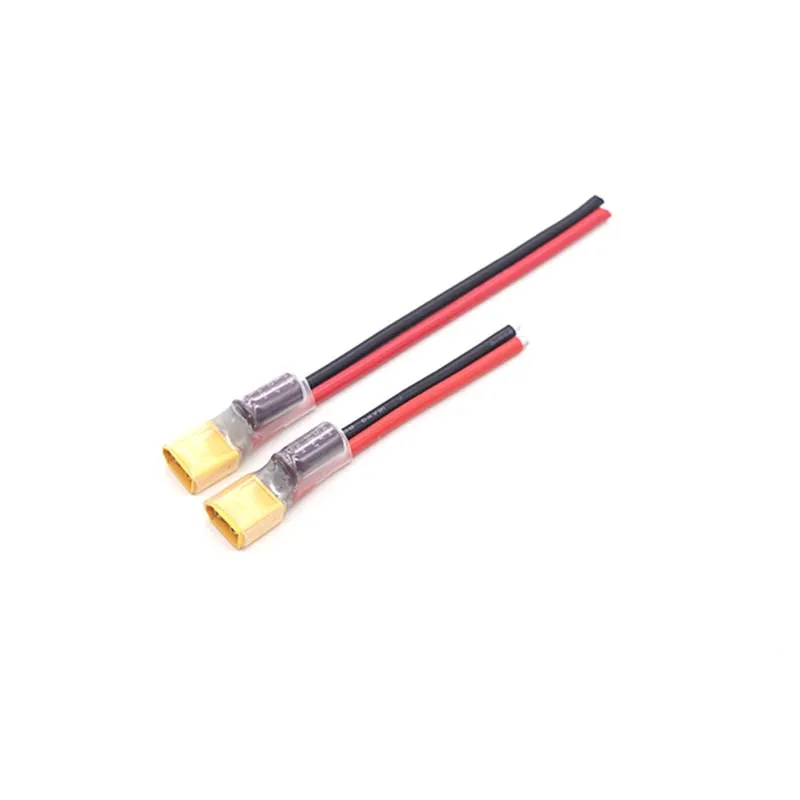 3PCS Amass XT60 Male Plug Connector Pigtail Power Cord with 35V 560UF Capacitor 12AWG Silicone Wire 100/150mm for RC FPV Drone