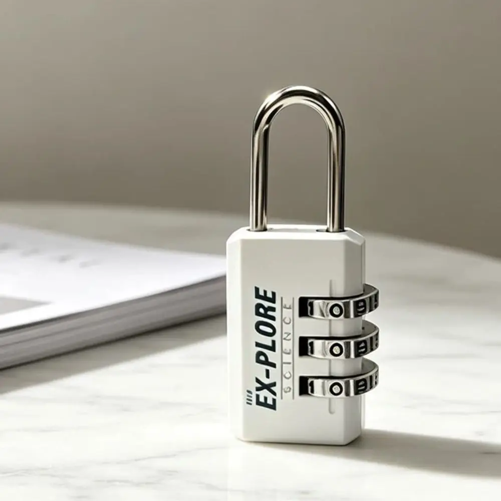 Zinc Alloy Body Resettable Combination Padlock Electroplated Steel Shackle Compact Lightweight Code Lock Solid Zinc Alloy