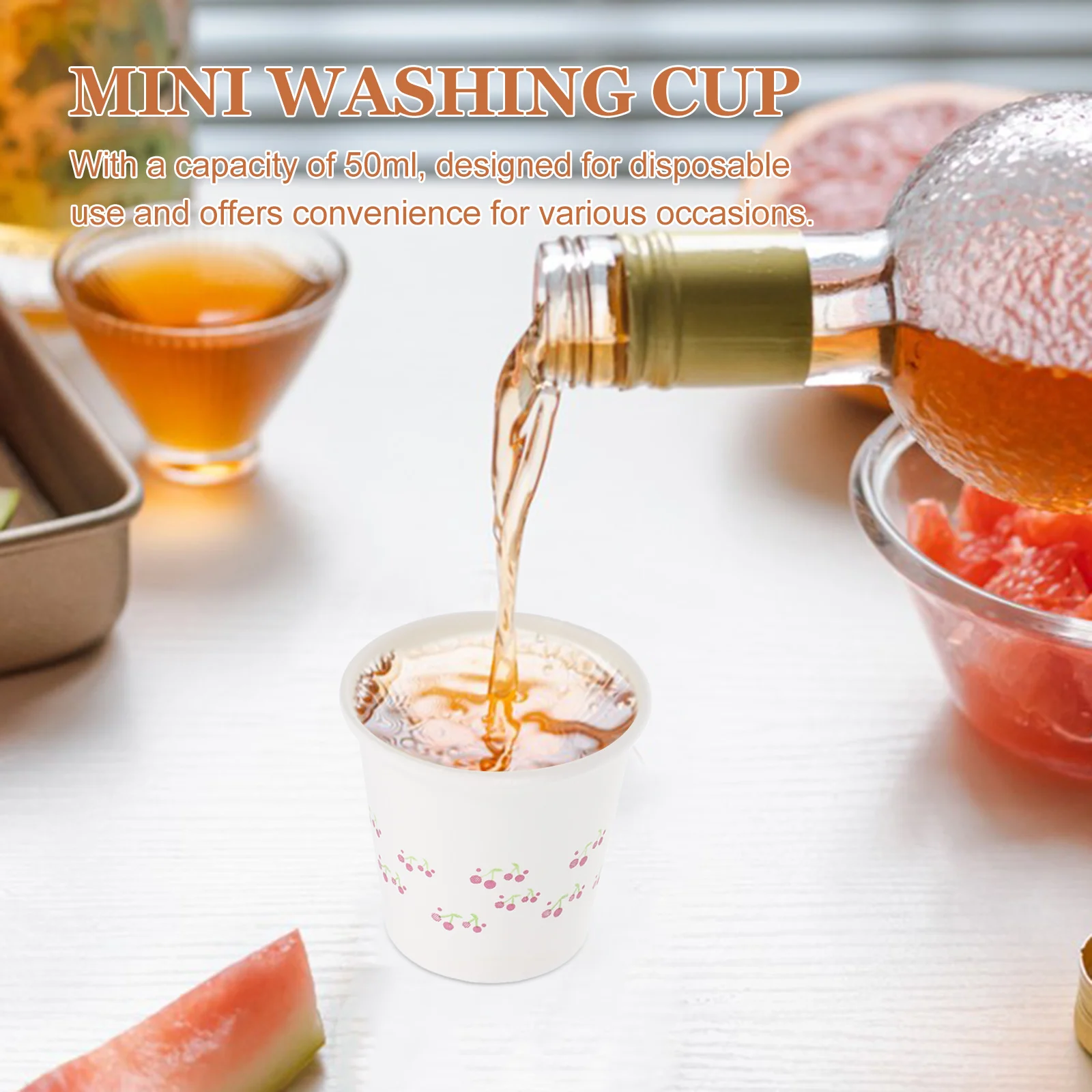 

100 Pcs 50ml Tasting Cups Mini Disposable Paper Cups for Sampling Juices Drinks Snacks Bathrooms Parties Events Gatherings Small