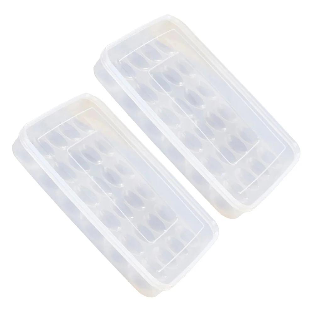 Deviled Egg Tray with Lid Fridge Organizer Carton Basket Refrigerator Case Drawer Rack for Freezer Container