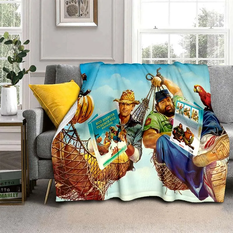 Bud Spencer Terence Hill Thorws Blanket for Kid Super Soft Warm Blanket for Travel Bedding Couch Sofa Bed Blanket Birthday Gifts