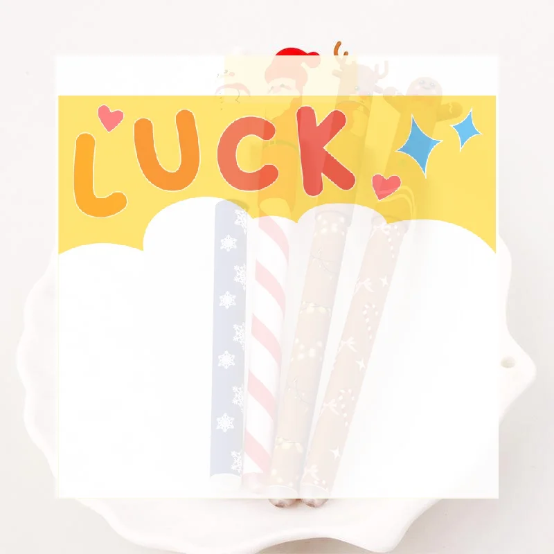 

4 шт., стираемая гелевая ручка на рождественскую тематику, милый Санта-Клаус, снеговик, лось, пряничный человечек, 4 цвета, ручки, студенческие канцелярские принадлежности, подарок