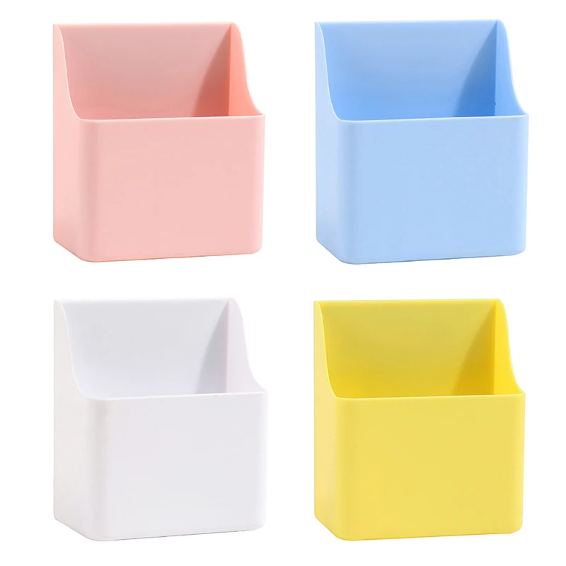 Home-Office Whiteboard Marker Holder Stationery Organizer; Large-capacity Refrigerator Magnetic Storage Box.