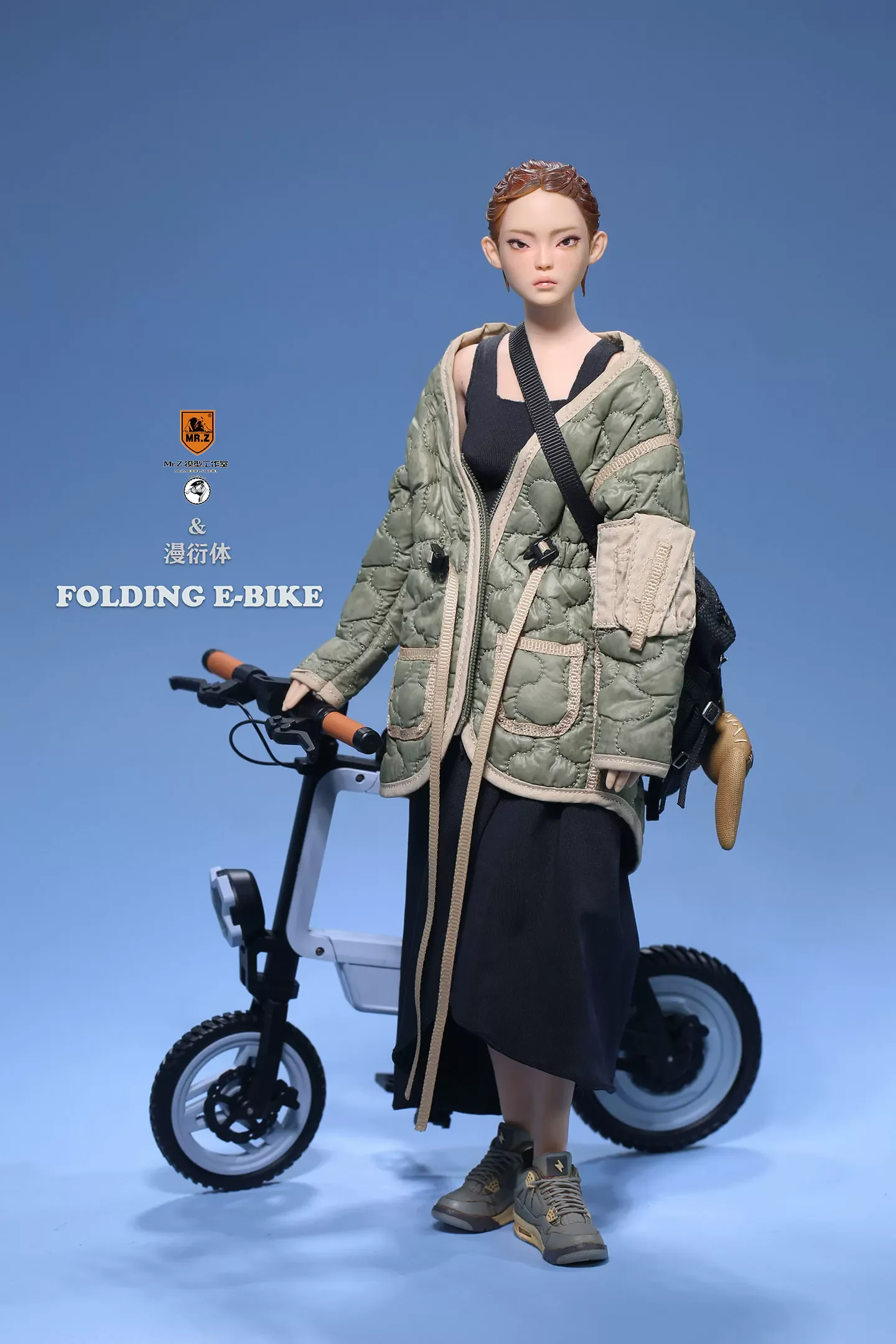 1/6 Folding E-Bike Foldable Bicycle Articulated Model Mini Bike Scene Props Accessories Fit 12inch Male Female Action Figure