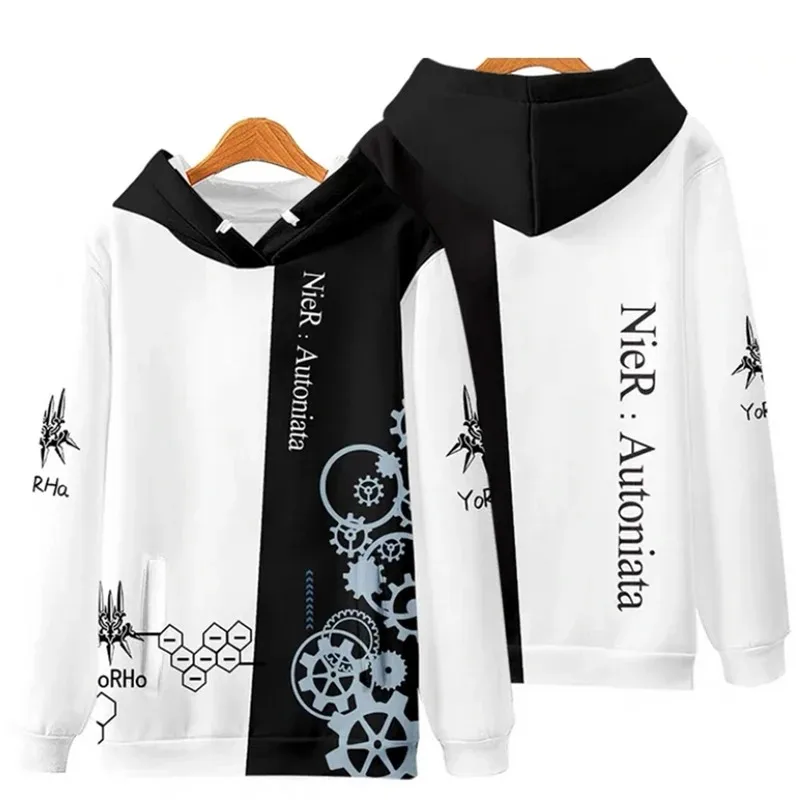 

Game nier: automata new 3d hoodies sweaters cosplay printing men women long sleeve hoodies boys girls hoodie pullover clothes