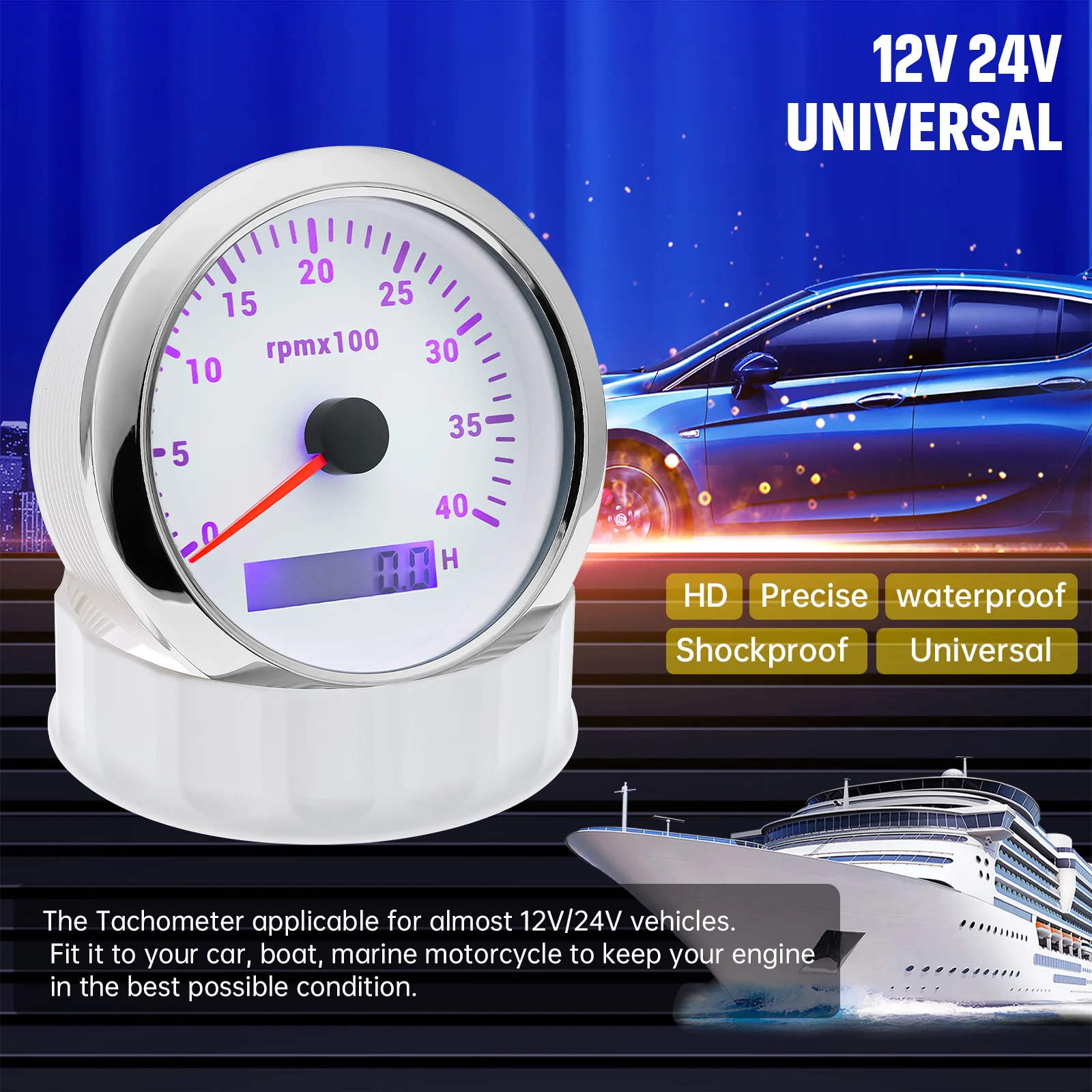 Ad 4K Boat Tachomet…