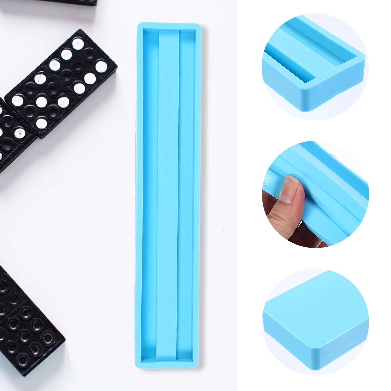 الدومينو رف سيليكون لتقوم بها بنفسك الحرفية لصب الراتنج تخزين حامل الايبوكسي أدوات قولبة لتقوم بها بنفسك لوازم الفن الحرفية قالب أدوات صنع المجوهرات #5