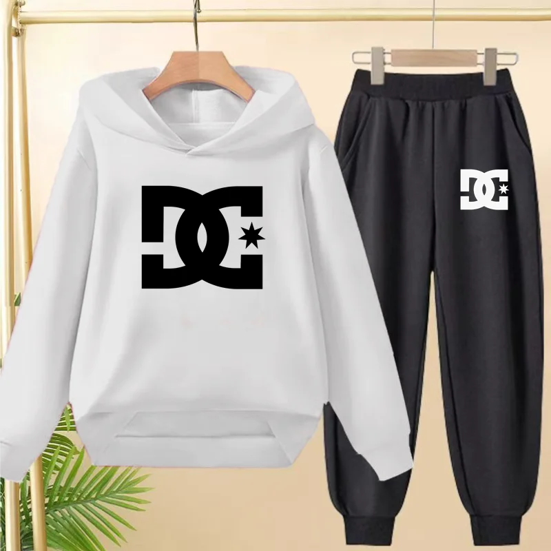 

Kids 3-12Yrs Charming Simple Letters Casual Sweatshirt+Pants Sunshine Leisure Sports Hoodie Two-Piece Set Boys Girls Clothes Set