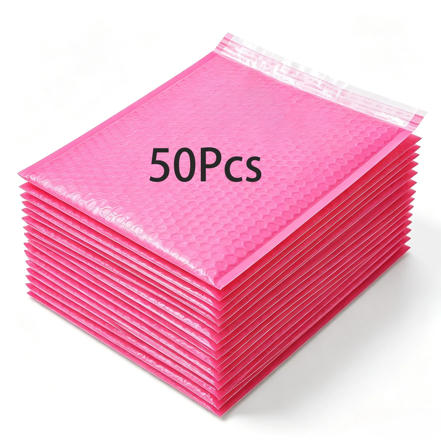 50 Pcs Pink Bubble Envelopes Self‑Adhesive Waterproof Padded Mailer Bags Lightweight Protective Packaging for E‑commerce Parcels