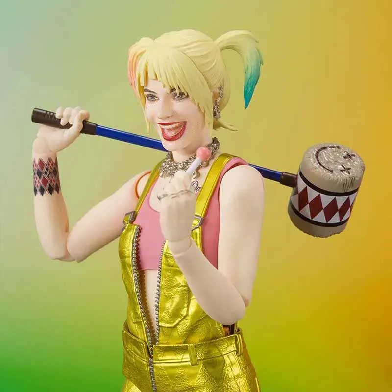 Bandai Birds of Prey Anime Figure SHF Harley Quinn Action Figure Collectibles Model High Poseability Toys For Boys Gift