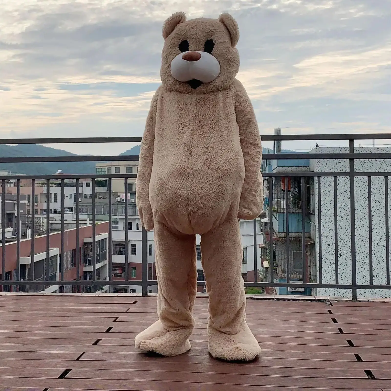 Dancing Bear Mascot Costume Cute Teddy Bear Walk Cartoon Doll Halloween Party Suit For Adult Party Carnival Halloween  Cosplay