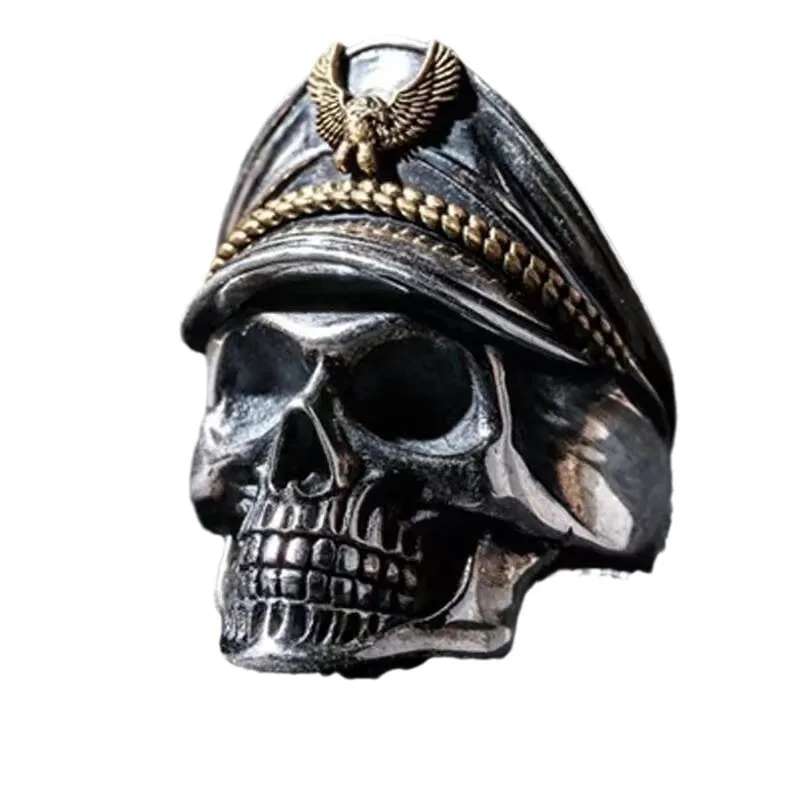 New Ghost Pirate Skull Ring, Male Personality, Hip Hop Street Exaggeration, Non Fading, Men's Ring, Single Ring