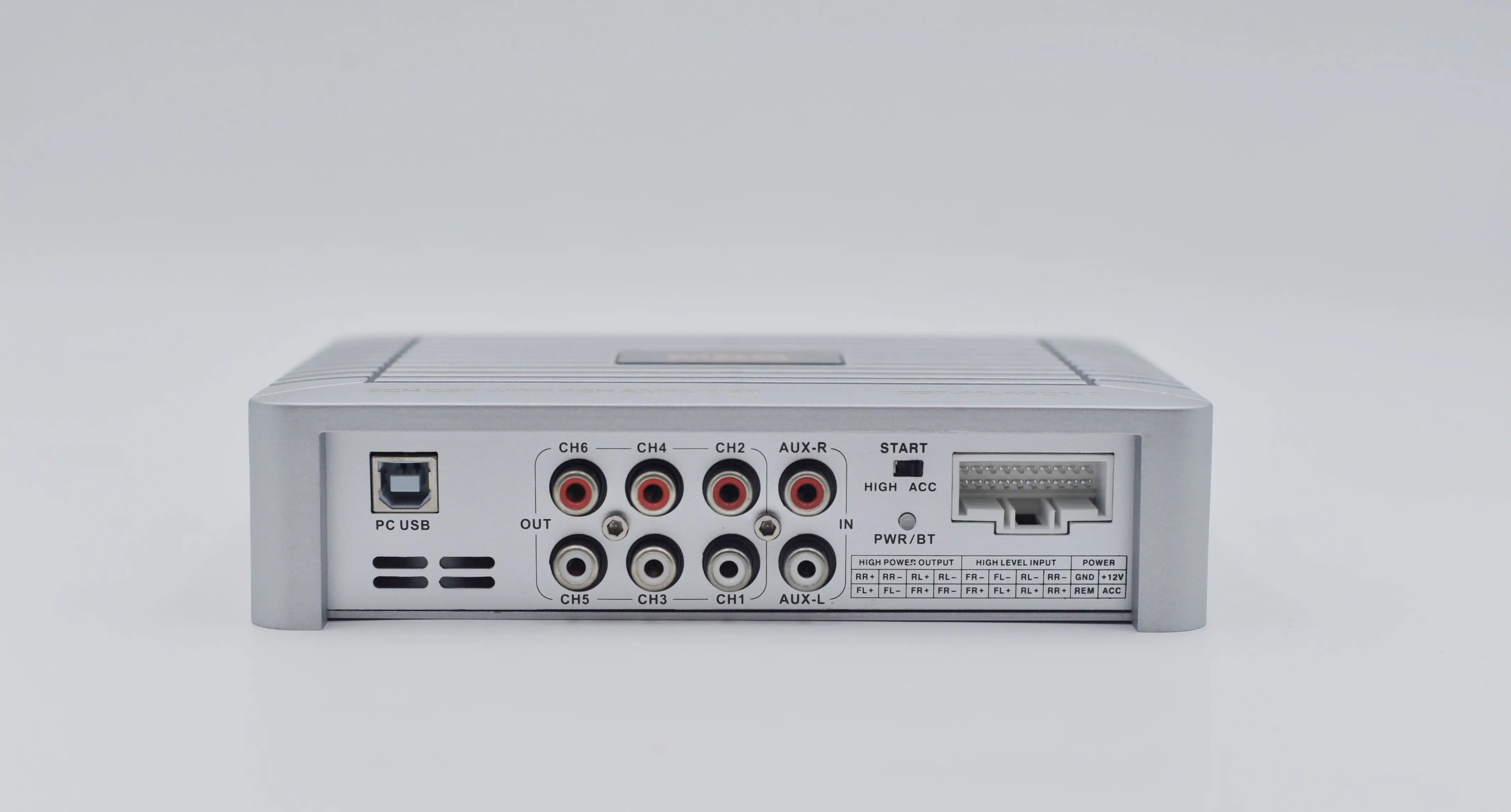 MBQ Car audio DSP amplifier 6-channel RCA/ 4-channel high level output / 31-segment EQ computer mobile phone debugging speaker
